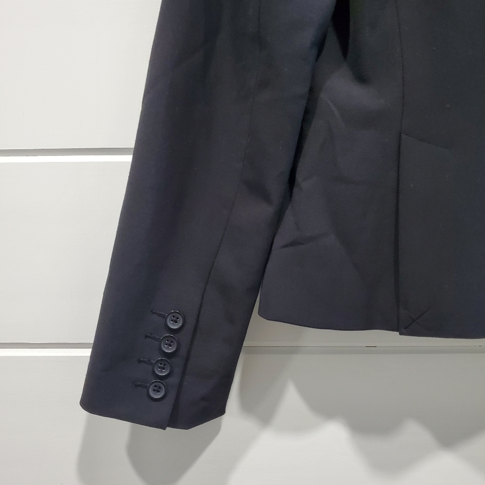 Express | Black Collared Single Button Blazer - image 6